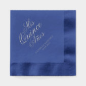 キンセアニェラミクリンスアノスブルー名前をカスタムする 箔ナプキン (正面)