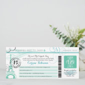 キンセアニェラミントグリーンアンドティール(緑がかった色) | パリ 招待状 (スタンド正面)