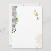 キンセアニェラミントグリーンバラエレガント蝶I 招待状 (裏面)