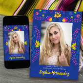 キンセアニェラメキシカンフィエスタパーティー王室のブルー写真 招待状