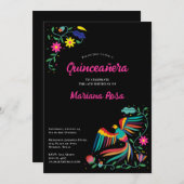 キンセアニェラメキシカンフィエスタフローラ誕生日 招待状 (正面/裏面)