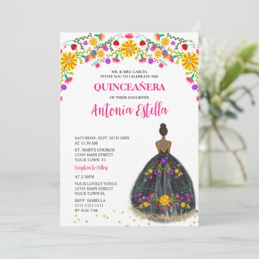 キンセアニェラメキシカンフィエスタプリンセスドレス 招待状 (スタンド正面)