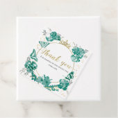 キンセアニェラメッセージカードバタフライエメラルドグリーン フェイバータグ (インサイチュ)