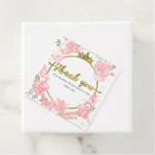 キンセアニェラメッセージカードバタフライピンクフローラ金ゴールド フェイバータグ (インサイチュ)