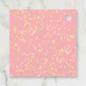 キンセアニェラメッセージカードバタフライピンクフローラ金ゴールド フェイバータグ (裏面)