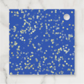 キンセアニェラメッセージカードバタフライ王室のブルーフローラ フェイバータグ (裏面)