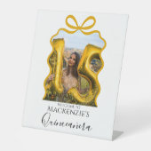 キンセアニェラモダンリボンフレーム 台座サイン (正面)