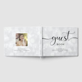 キンセアニェラモダン誕生日シルバー《写真》ぼけ味写真 ゲストブック (全面)