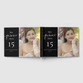 キンセアニェラモダン15誕生日写エレガント真 ゲストブック (全面)