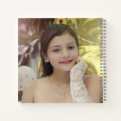 キンセアニェラモダン15誕生日写エレガント真 ノートブック (裏面)