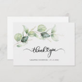 キンセアニェラユーカリプタスハンドレタードサンキュー サンキューカード (正面/裏面)