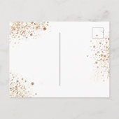 キンセアニェラユーカリ緑グリッター エレガント インビテーションポストカード (裏面)