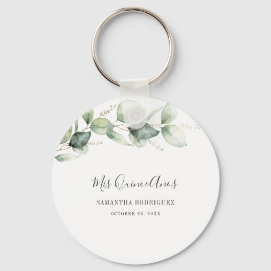 キンセアニェラユーカリ15th誕生日キープサケ キーホルダー (正面)