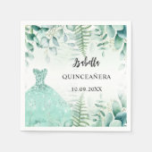 キンセアニェラユーカリ スタンダードカクテルナプキン (正面)