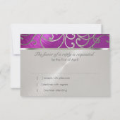 キンセアニェララズベリーと銀のフィリグリーの渦巻き 招待状 (裏面)