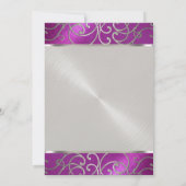 キンセアニェララズベリーと銀のフィリグリーの渦巻き 招待状 (裏面)