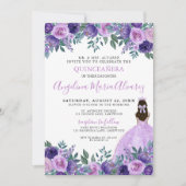 キンセアニェララベンダーパープルフォトフローラ 招待状 (正面)