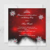 キンセアニェラリーガルレッドスノーフレーク15誕生日 招待状 (裏面)