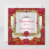 キンセアニェラリーガルレッド金ゴールドバラタッセルティアラ 招待状 (正面)