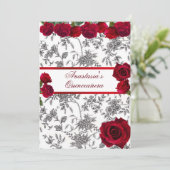 キンセアニェラレッドサテンレッドローゼス白黒トワール 招待状 (スタンド正面)