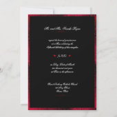 キンセアニェラレッドサテンレッドローゼス白黒トワール 招待状 (裏面)