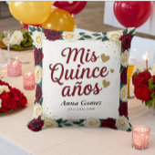 キンセアニェラレッドローズミパーソナライズされたクリンスアノス クッション