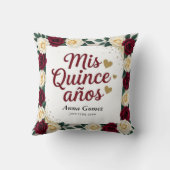 キンセアニェラレッドローズミパーソナライズされたクリンスアノス クッション (裏面)