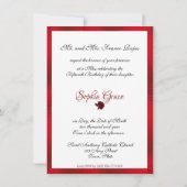 キンセアニェラレッドローズレッドサテン白黒トワール 招待状 (裏面)