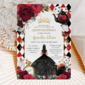 キンセアニェラレッドローゼスフローラアリスinワンダーランド 招待状