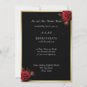 キンセアニェラレッドローゼス金ゴールドフィリグリー 招待状 (裏面)