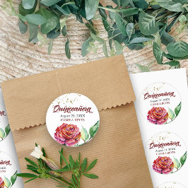 キンセアニェラレッドヴィンテージバラウォーターカスタムカラー ラウンドシール