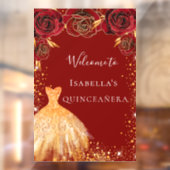 キンセアニェラレッド金ゴールドグリッタードレスフローラ歓迎 ウィンドウサイン (シート2)