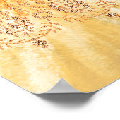 キンセアニェラレッド金ゴールドグリッタードレスフローラ歓迎 ポスター (角)