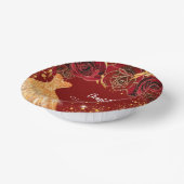 キンセアニェラレッド金ゴールドグリッタードレスフローラ ペーパーボウル (傾斜あり)