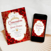 キンセアニェラレッド金ゴールドシエレガントック 招待状