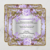 キンセアニェラヴィンテージカントリーフローララベンダーパープル 招待状 (正面/裏面)