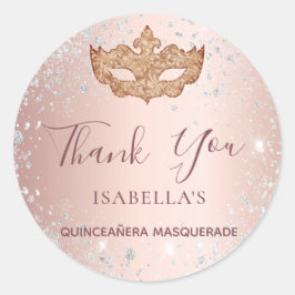 キンセアニェラ仮装バラ金ゴールドシルバーサンキュー ラウンドシール