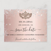 キンセアニェラ仮装バラ金ゴールド保存日 案内ポストカード (正面)