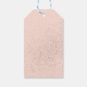 キンセアニェラ仮装パーティーバラ金ゴールドピンク ギフトタグ (裏面)