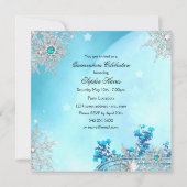 キンセアニェラ仮装マジカルプリンセスブルーティール（緑がかった色） 招待状 (裏面)