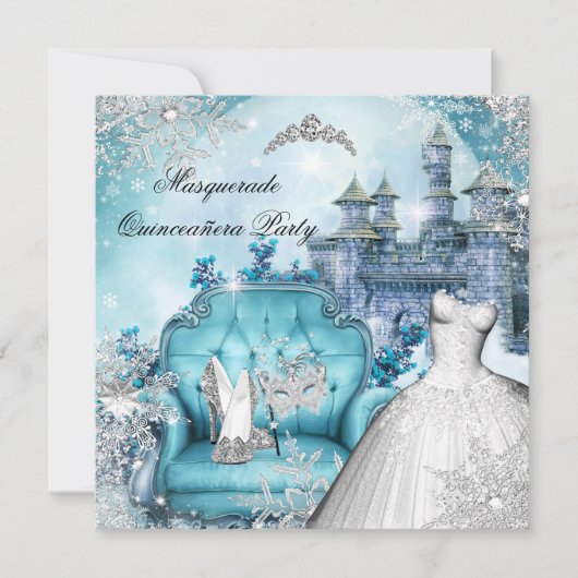 キンセアニェラ仮装マジカルプリンセスブルー 招待状 (正面)