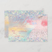 キンセアニェラ保存ザデイト赤面ピンクドレス 招待状 (正面/裏面)