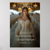 キンセアニェラ写真歓迎サインエレガント書 ポスター (正面)