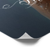 キンセアニェラ写真歓迎サインエレガント書 ポスター (角)