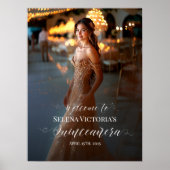 キンセアニェラ写真歓迎サインエレガント書 ポスター (正面)