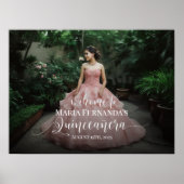 キンセアニェラ写真歓迎サインエレガント書 ポスター (正面)