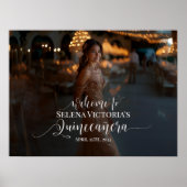 キンセアニェラ写真歓迎サインエレガント書 ポスター (正面)