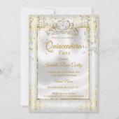 キンセアニェラ写真白金ゴールドティアラハート 招待状 (正面)