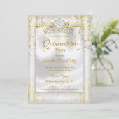 キンセアニェラ写真白金ゴールドティアラハート 招待状 (スタンド正面)