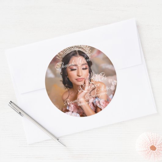 キンセアニェラ台本写真15誕生日 ラウンドシール (封筒)